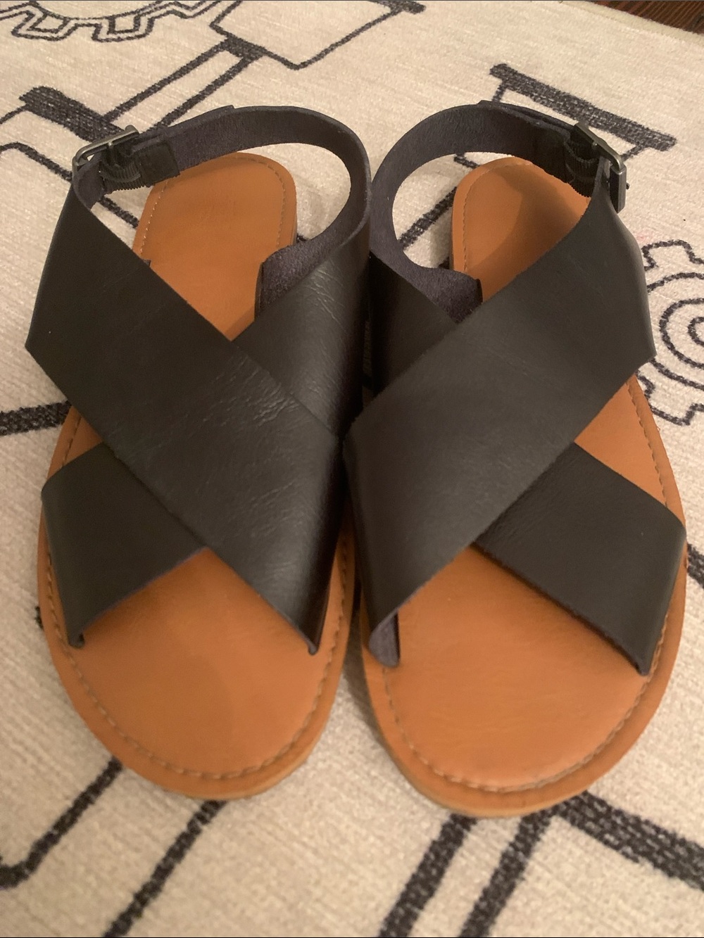 Black Boho Sandals - Universal Thread - Women’s 9 - Minimalist - Classic